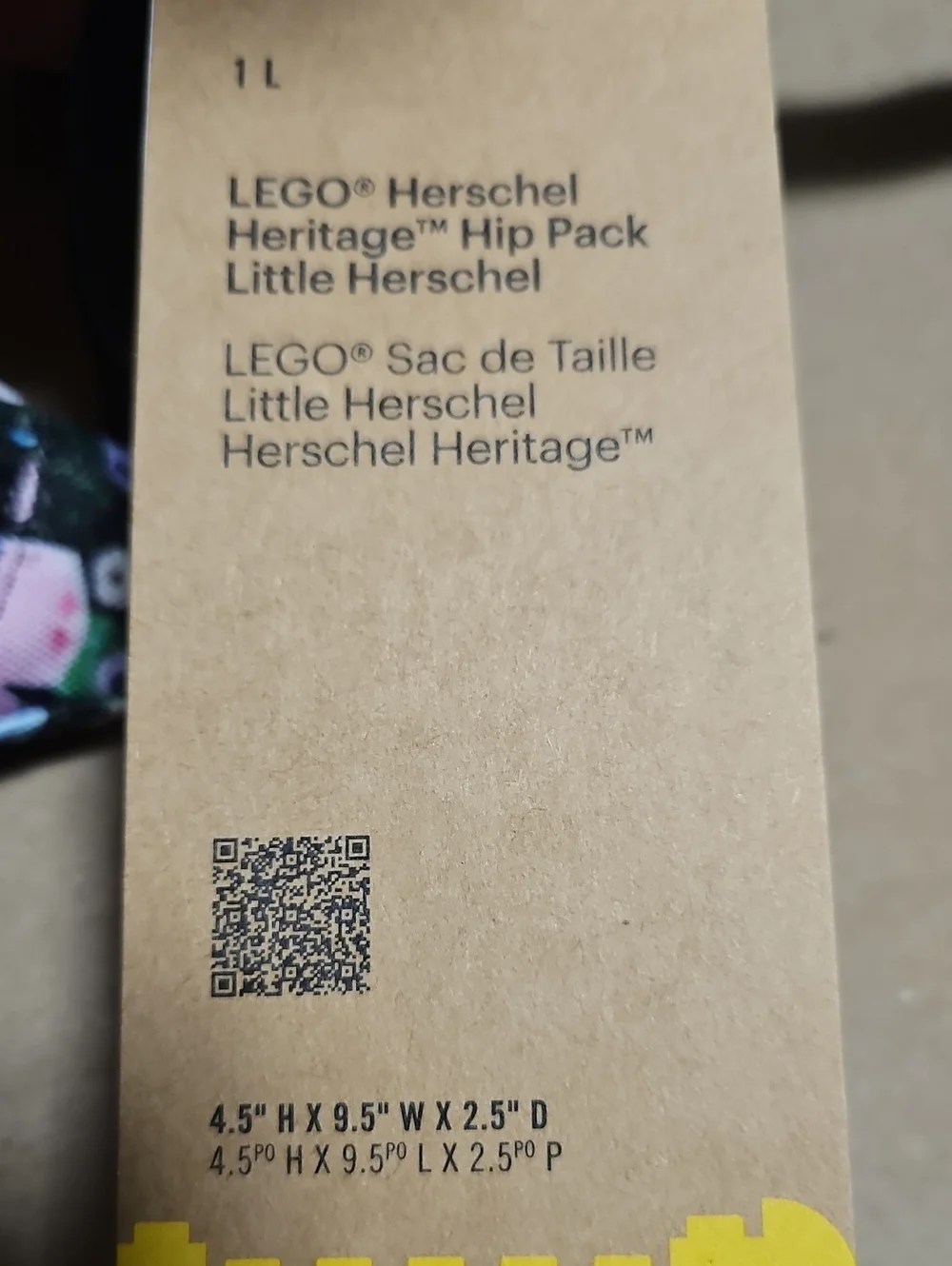 LEGO X HERSCHEL HERITAGE HIP PACK: LITTLE HERSCHEL: NEW WITH TAGS: OS